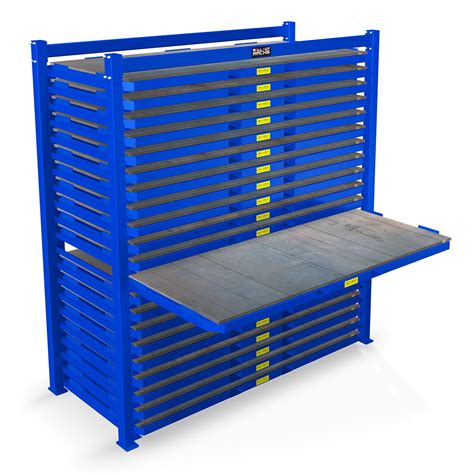 horizontal sheet metal|roll out sheet metal rack.